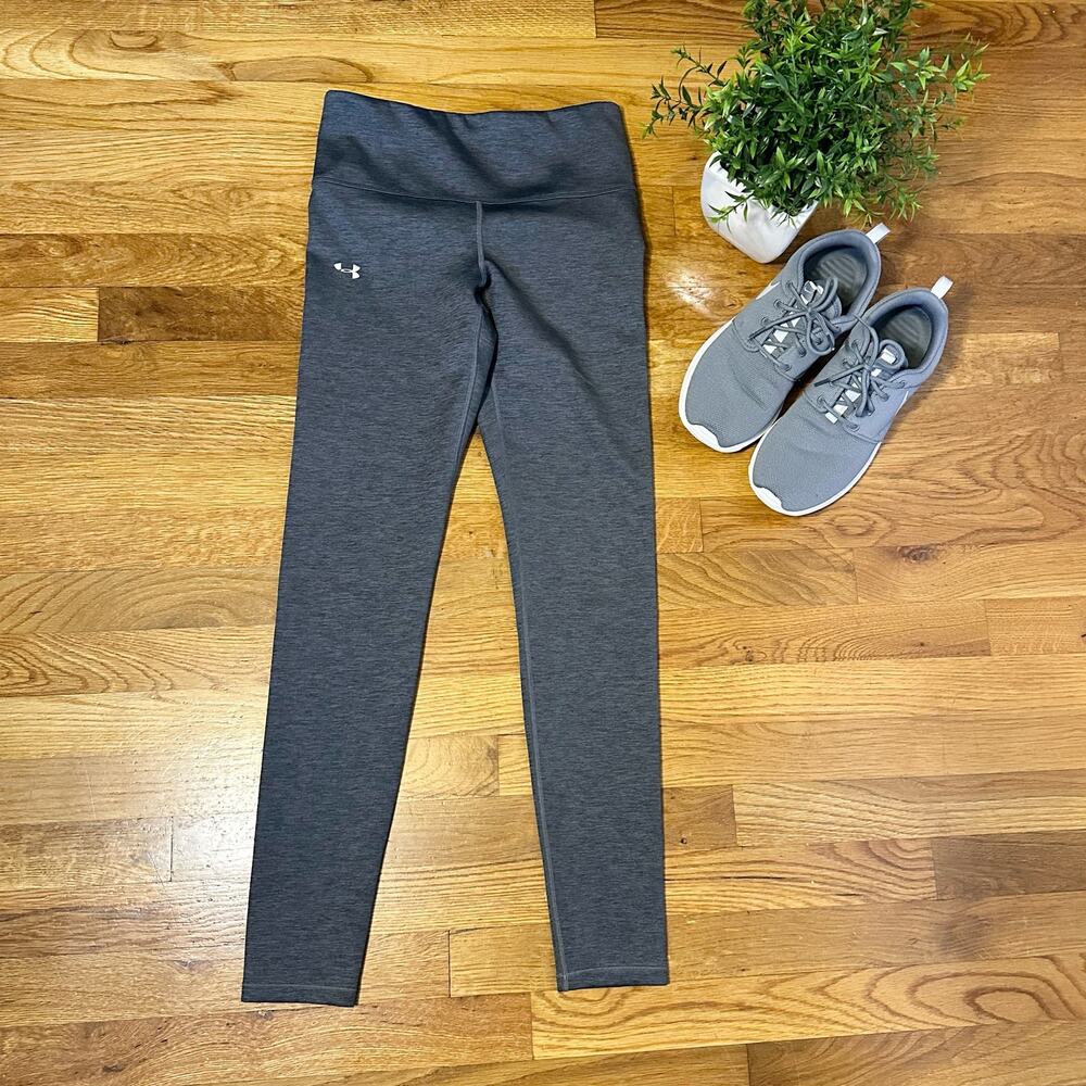 Under Armour Coldgear Compression Heathered Gray Pocket Leggings Size Small